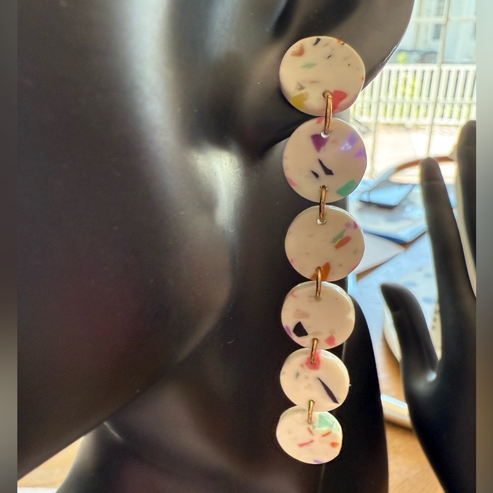 Multicolor Disc Earrings